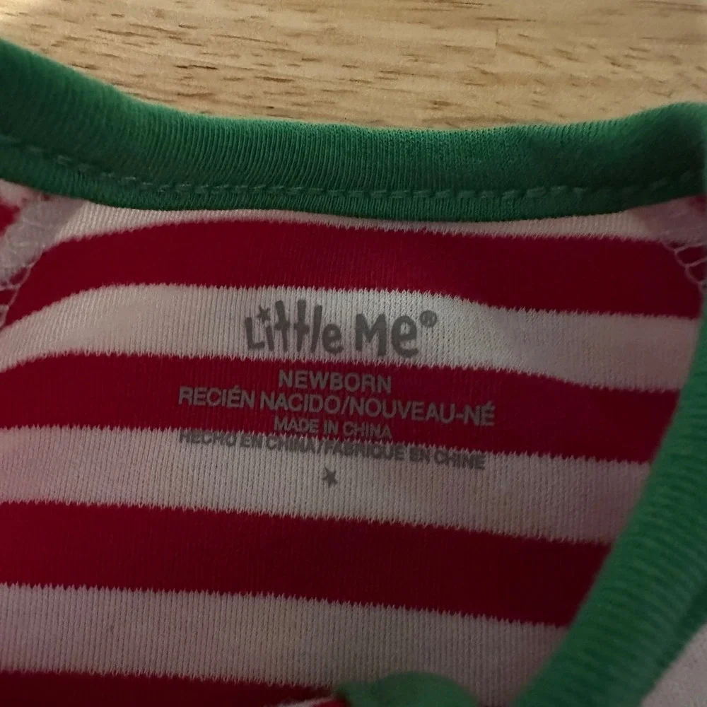 2 for $24 Little Me Joules Newborn Christmas Holiday Long Sleeve Footie Coverall
